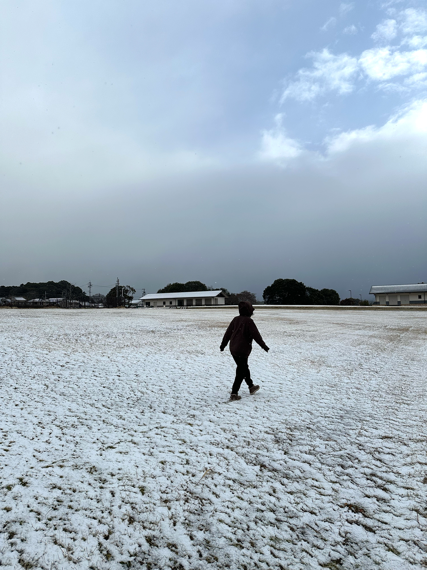 雪の平城宮跡